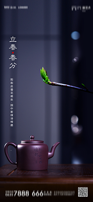 地产二十四节气立春简约大气海报