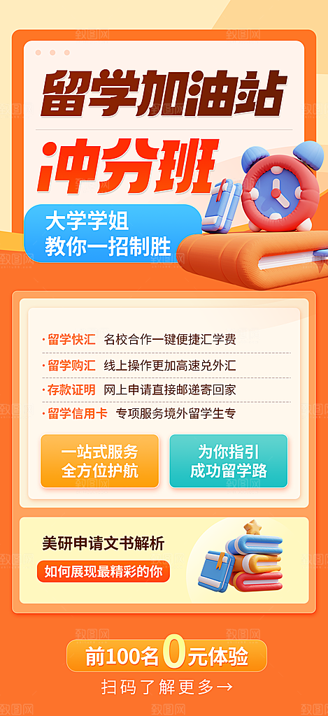 出国留学宣传海报