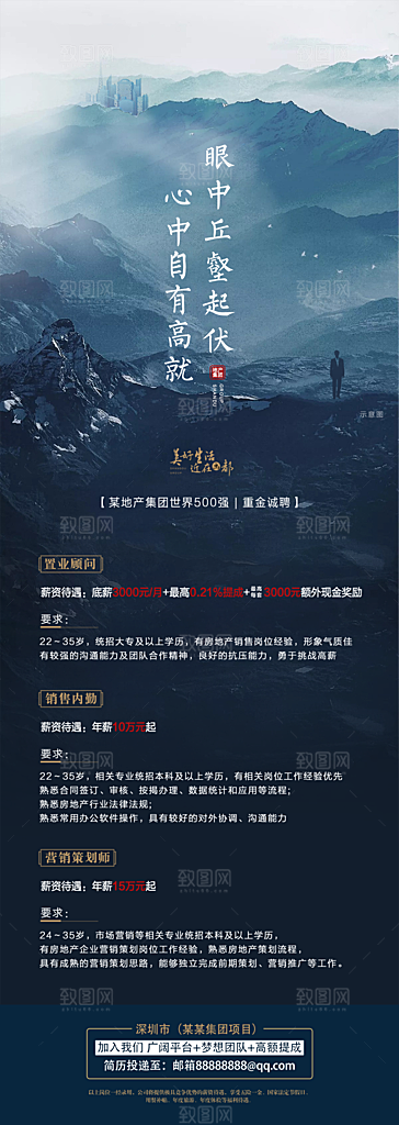 企业人才招聘手机海报