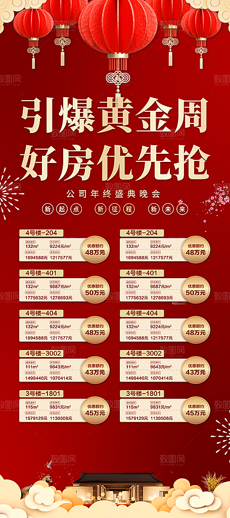 房地产楼盘促销展板