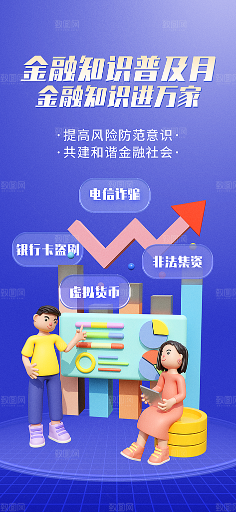 投资理财金融手机海报
