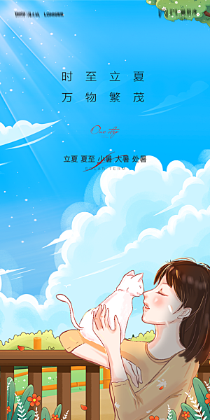 地产二十四节气立夏简约大气海报