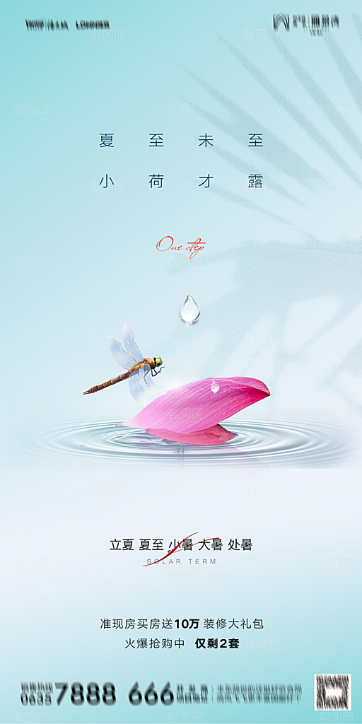 地产二十四节气立夏简约大气海报