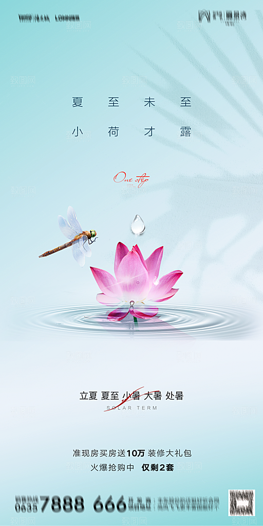 地产二十四节气立夏简约大气海报