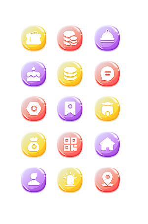 简约风多色手机软件程序主题icon图标