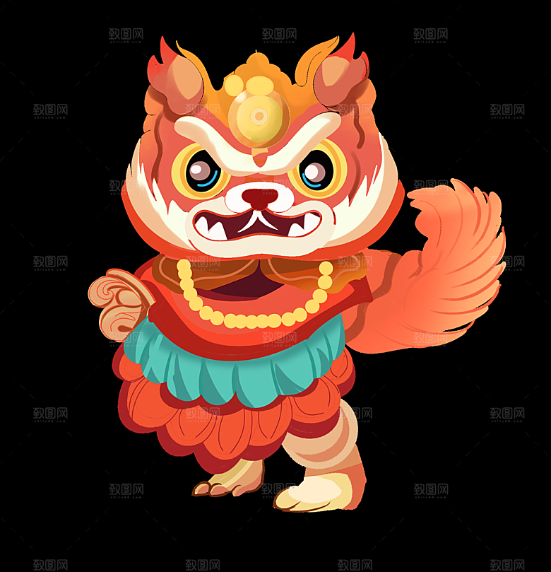 龙年新年插画喜庆插图