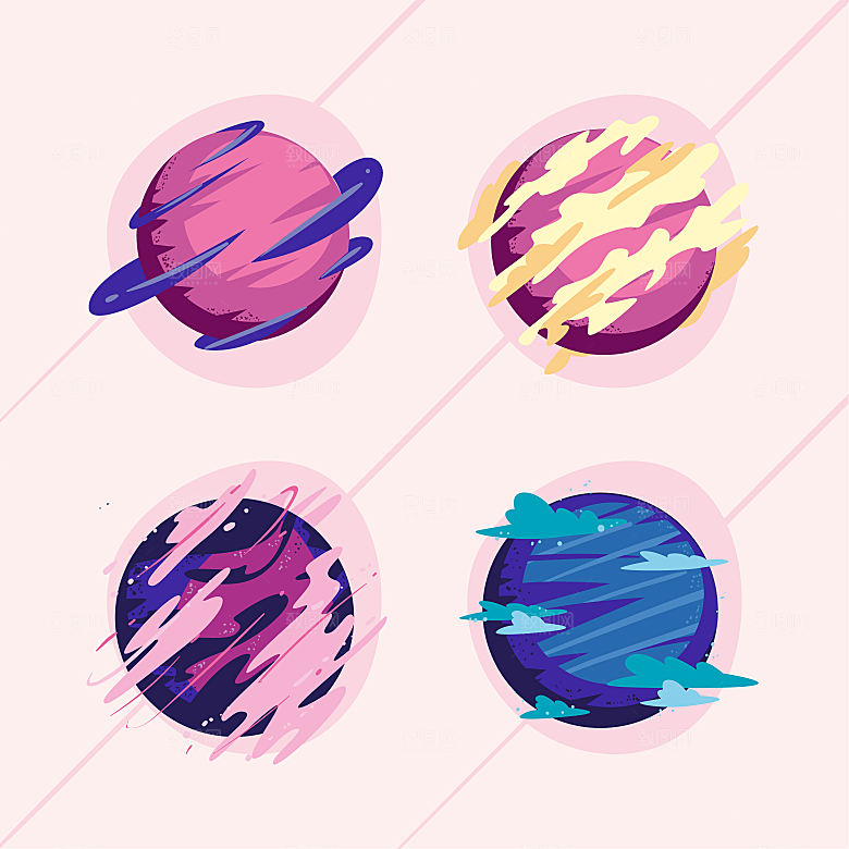 创意美丽星球矢量元素