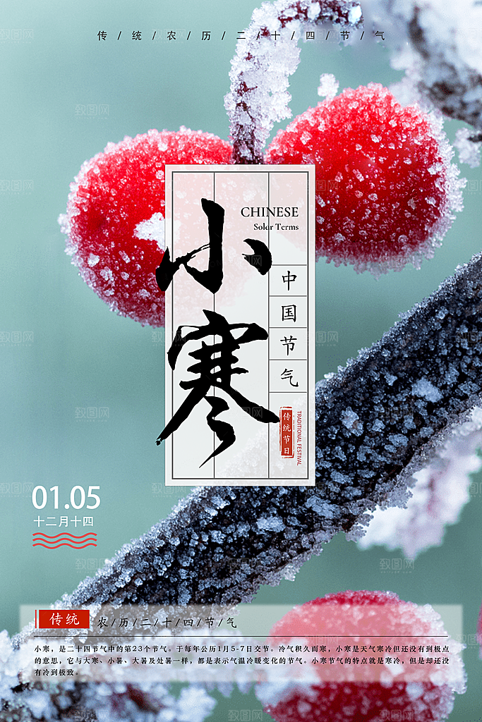 小寒大雪节气广告