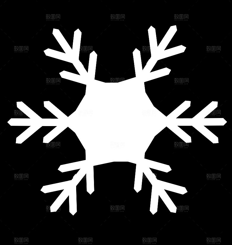 冬季雪六瓣雪花冬雪
