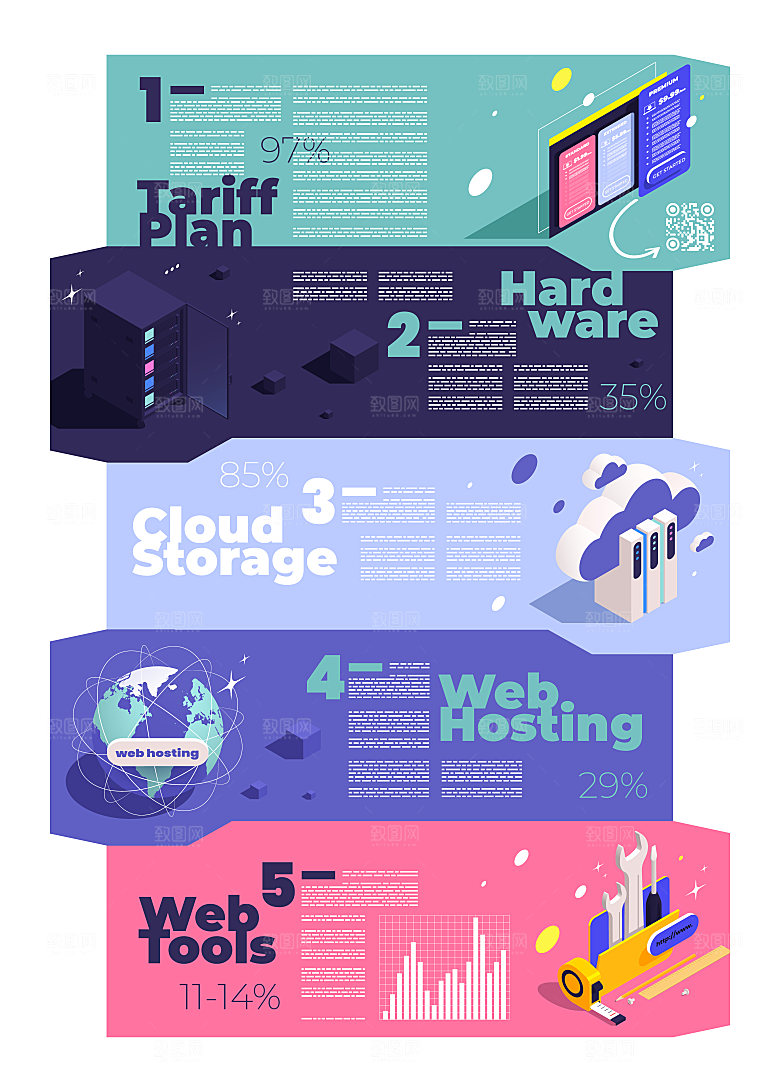 云数据WEB技术矢量banner