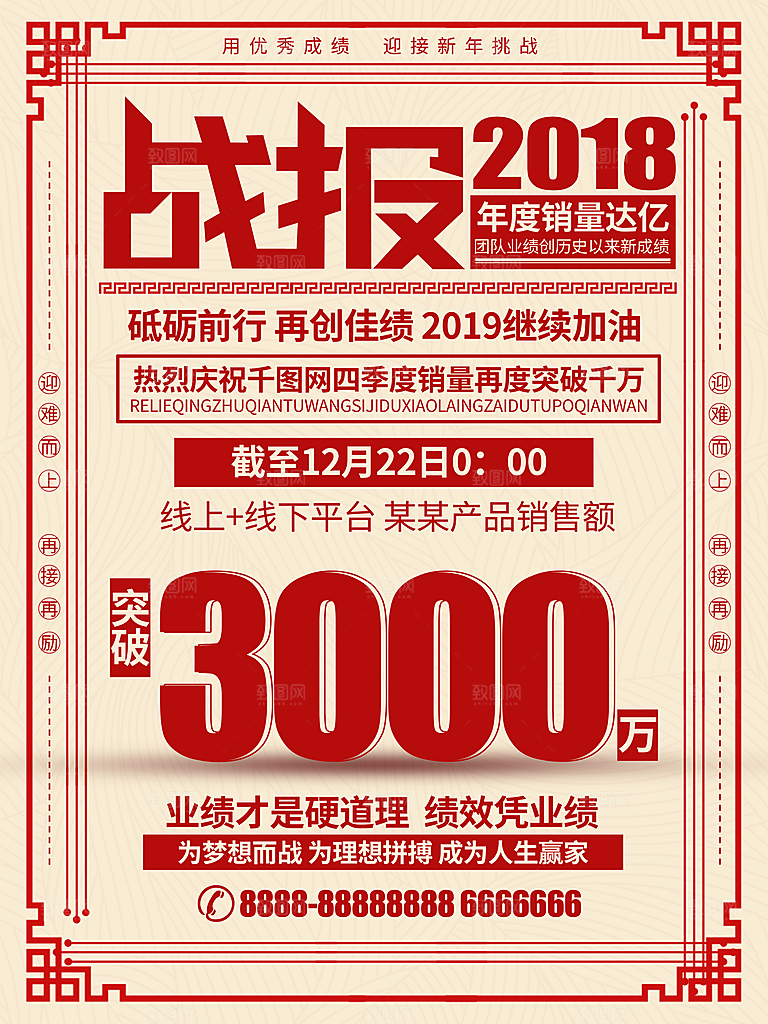 战报喜报捷报销售战报军令状