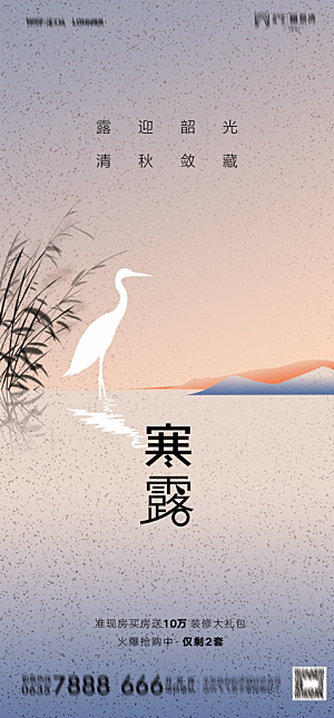 地产白露寒露简约大气海报