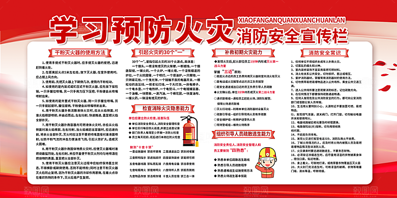 消防知识公示栏宣传栏