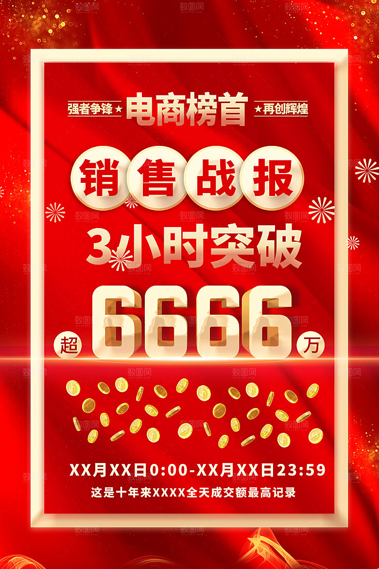 促销销售战报海报