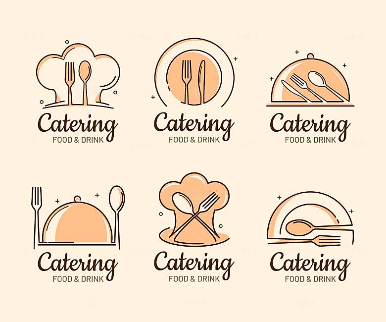 餐饮食品和饮料矢量LOGO元素