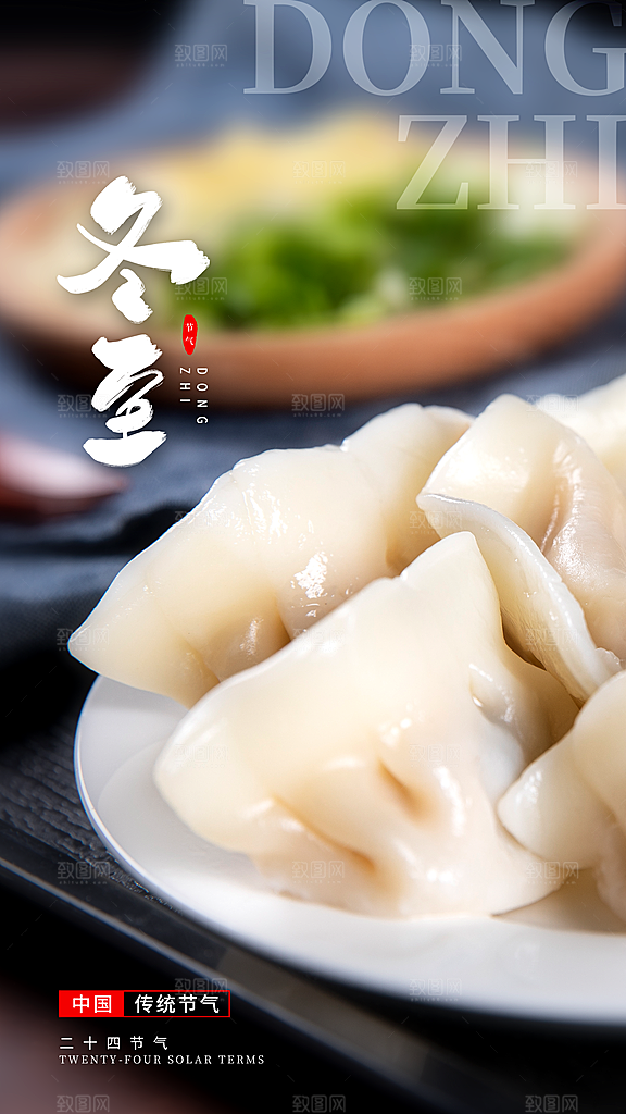 二十四节气冬至海报