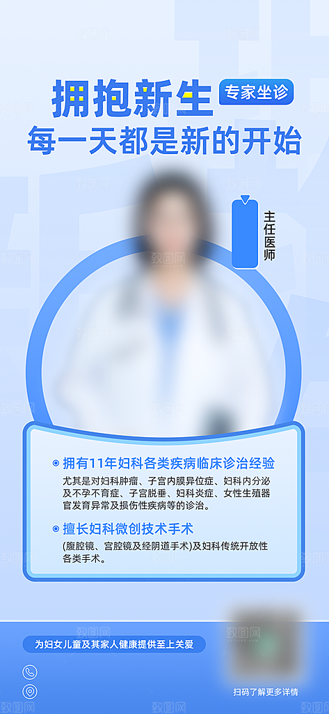 妇产科医生宣传海报