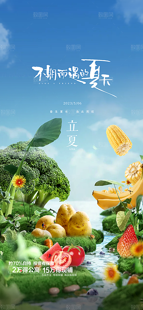 美食水果促销活动手机海报