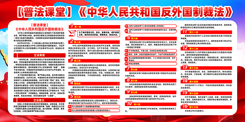 反外国制裁法党建标语宣传党建
