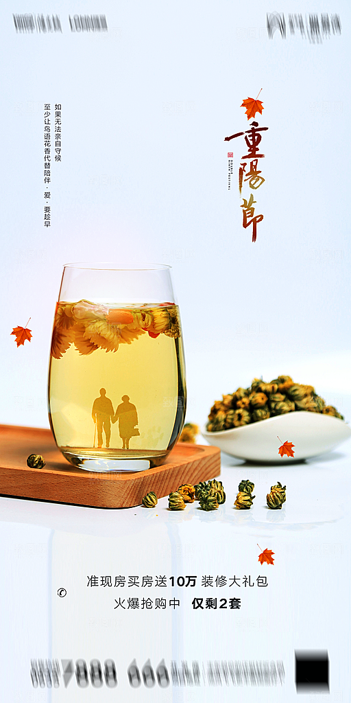 地产重阳节节日简约大气海报