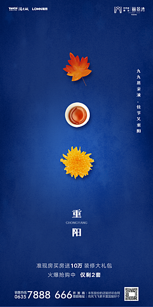 地产重阳节节日简约大气海报
