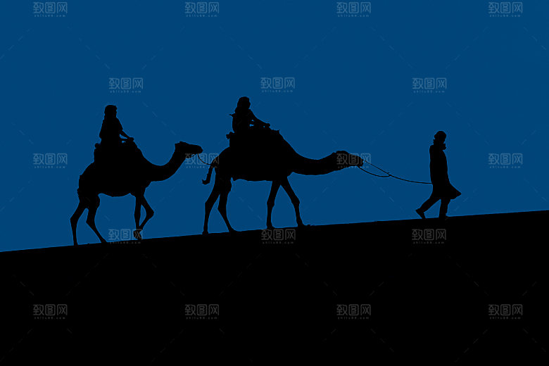 沙漠骆驼高清摄影大图