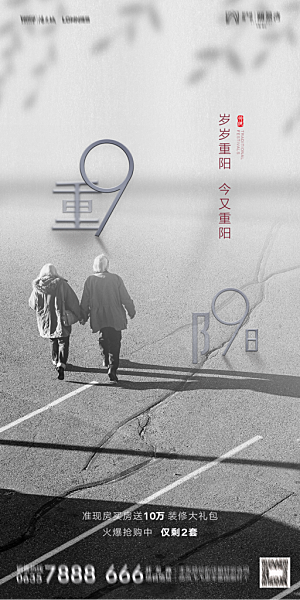 地产重阳节节日简约大气海报