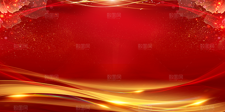 党政爱国红色背景广告海报中国