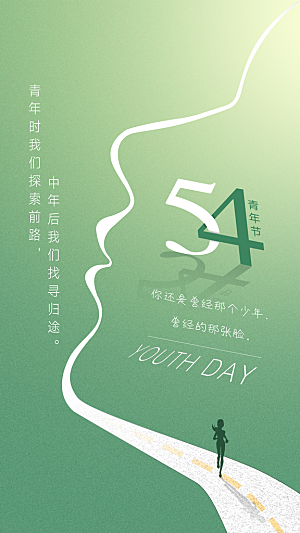 54青年节节日海报