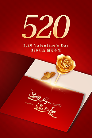 520爱情情人节快乐海报
