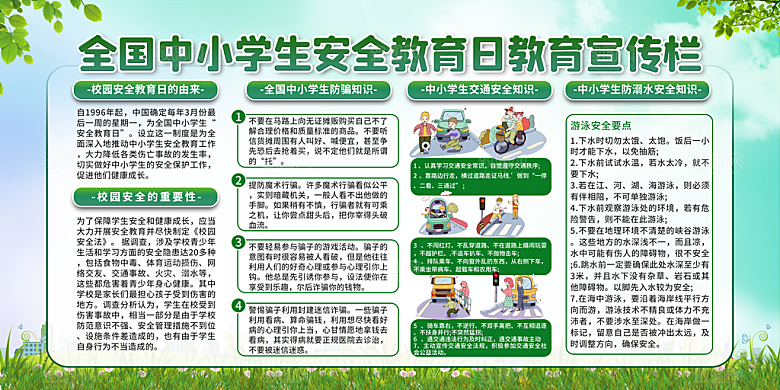 学生安全教育宣传展板