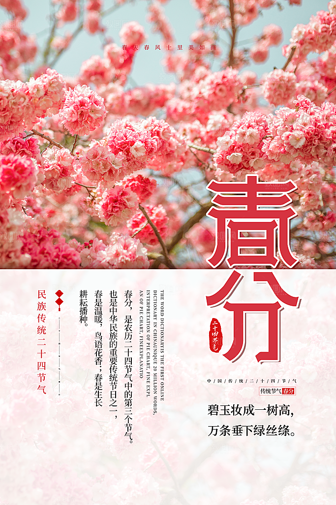 传统节气春分节气海报