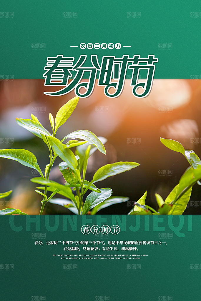 传统节气春分节气海报