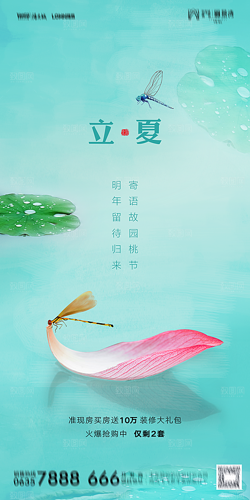 地产立夏节气简约大气海报
