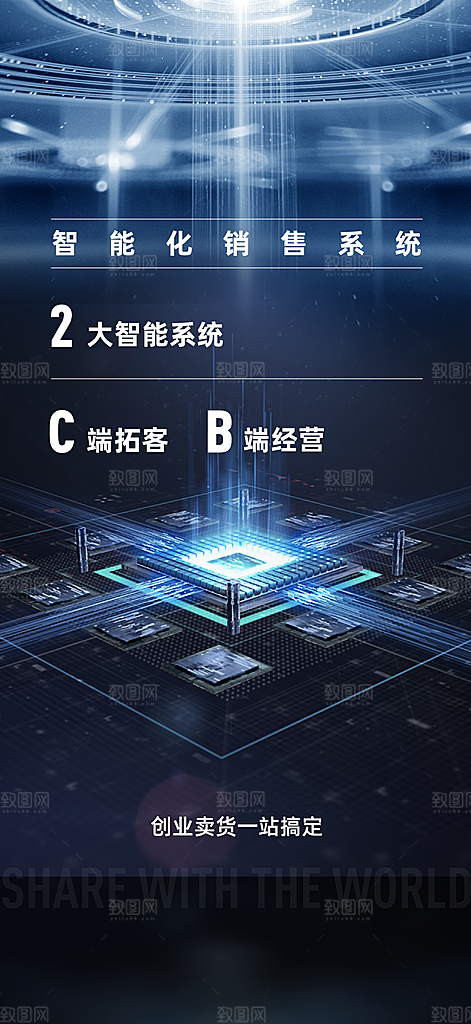 科技感科技风手机海报