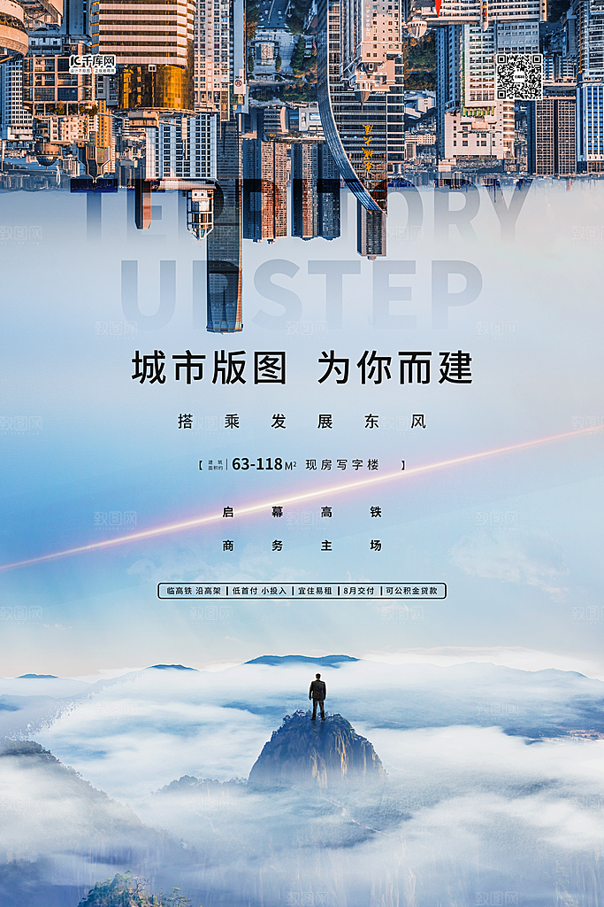 房地产商铺促销海报