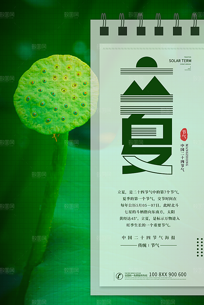 传统节气立夏节气海报
