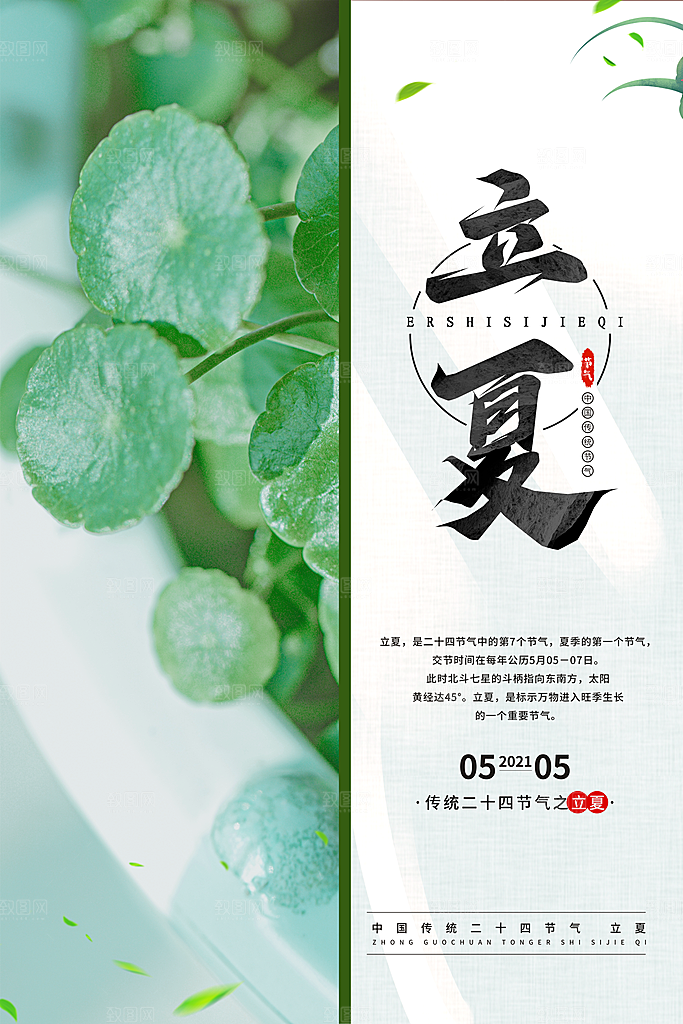 传统节气立夏节气海报