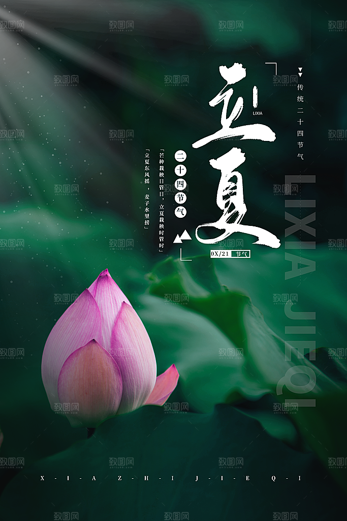 传统节气立夏节气海报