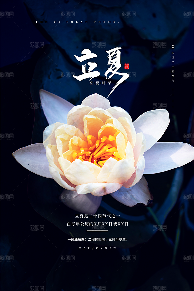 传统节气立夏节气海报