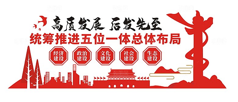 五位一体党建文化墙原创