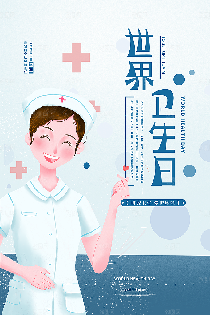 世界卫生日海报展板