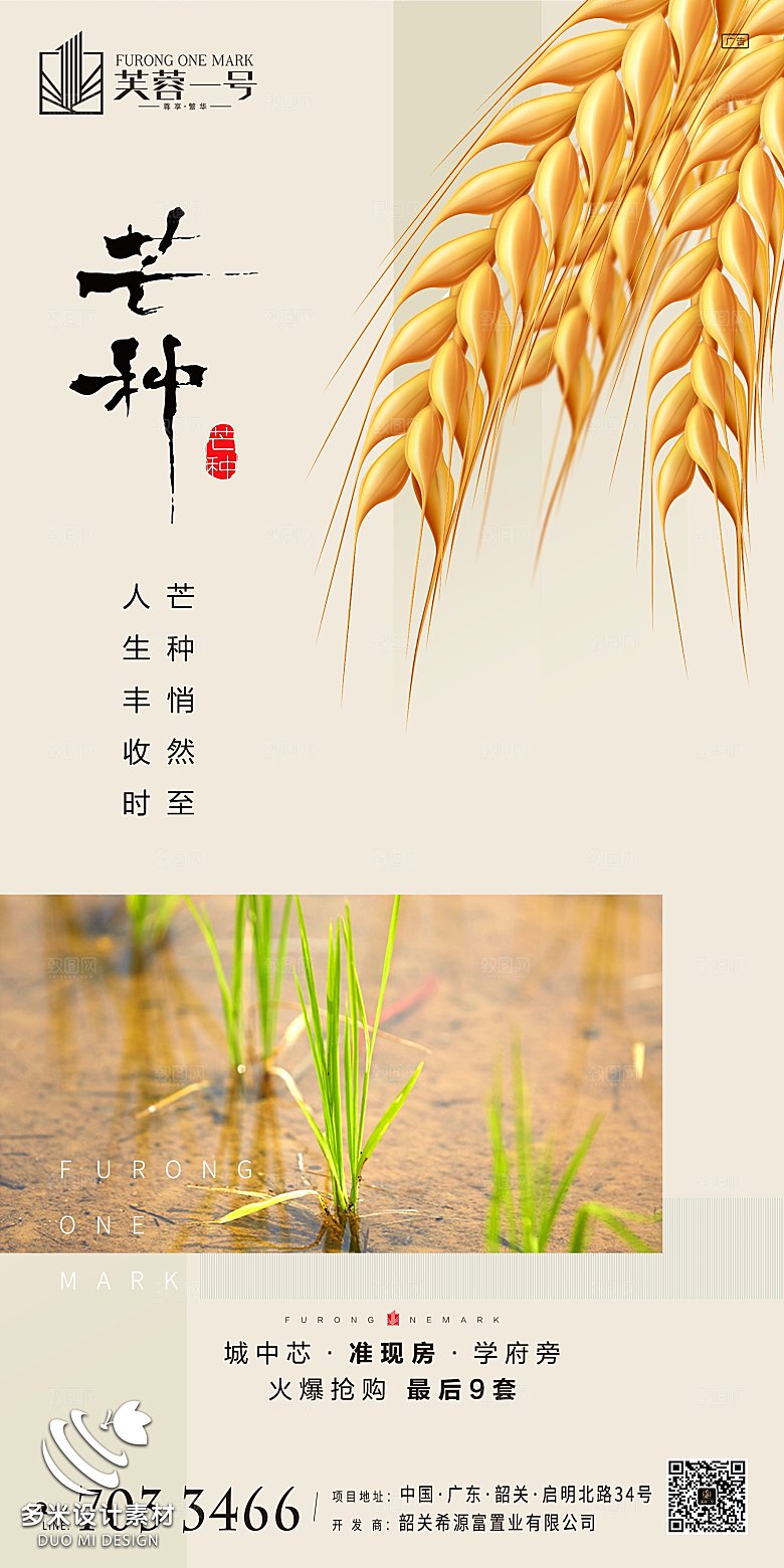 芒种节气宣传海报设计