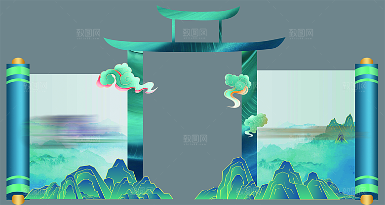 线下物料合影区设计