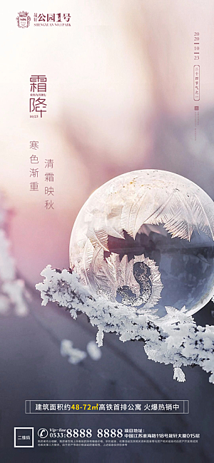 霜降节日节气宣传广告