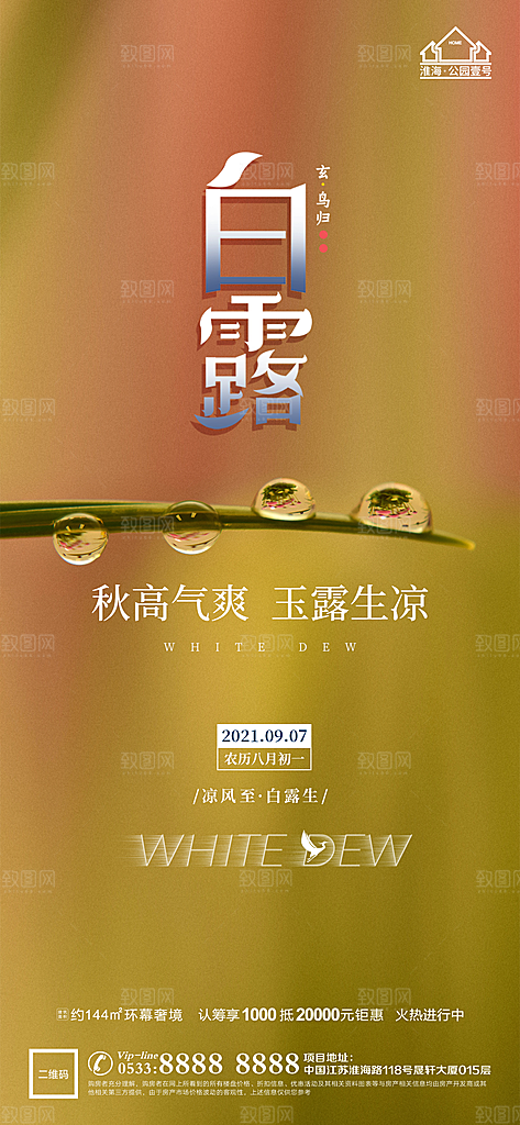 白露节日节气宣传广告