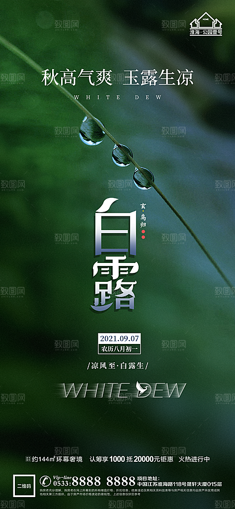 白露节日节气宣传广告