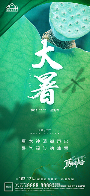 大暑节日节气宣传广告