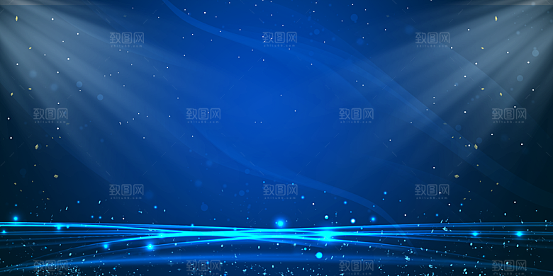 现代科技数据城市海报广告蓝色背景立体特效