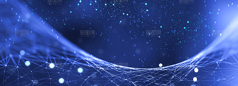 现代科技数据城市海报广告蓝色背景立体特效